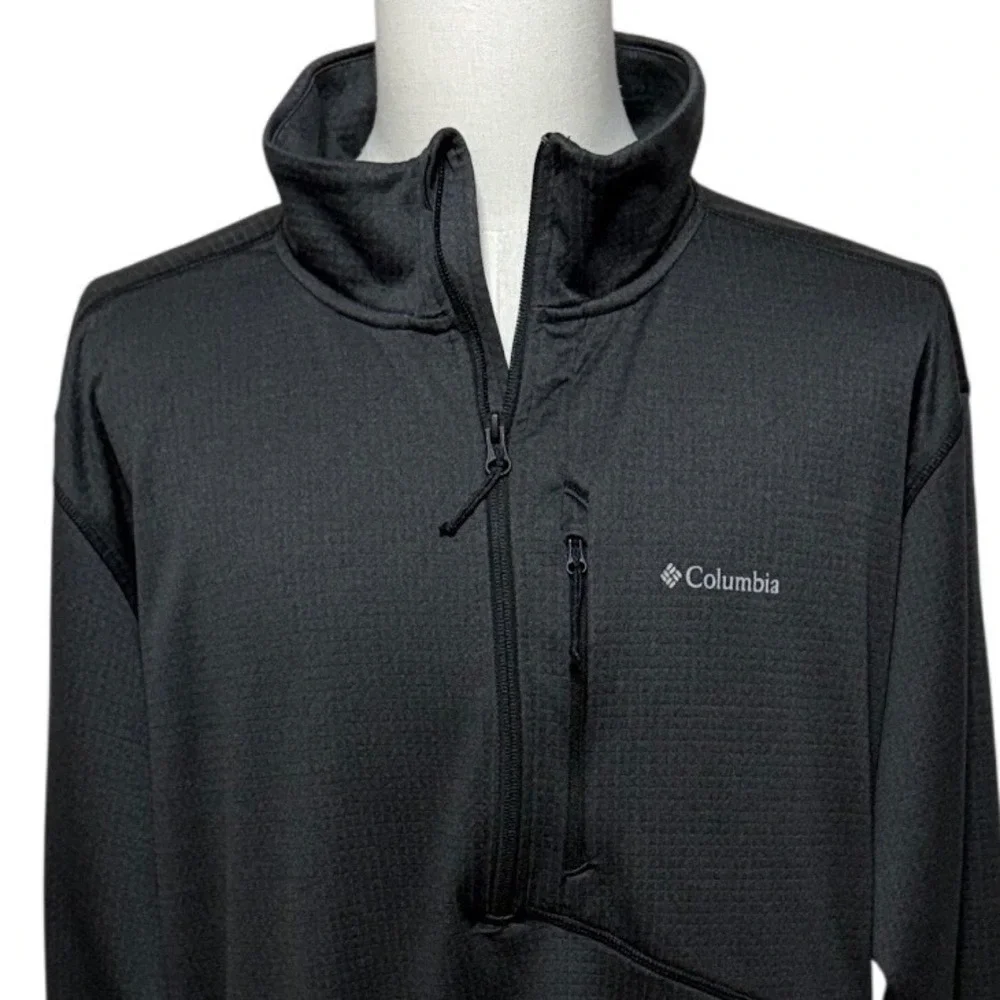 Columbia Pullover Mens 3X Charcoal 1/2 Zip Omni-Wick Park View‎ Fleece Thumbhole